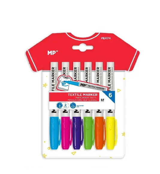 MP Textile Markers 6pcs (PE474)