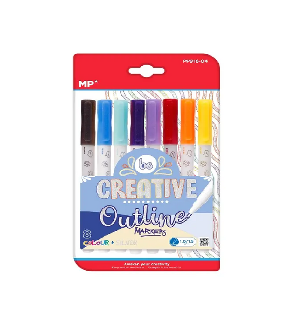 MP Creative Outline Markers 8pcs (PP916-04)