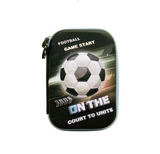 3D Embossed Pencil Box Football (Black)