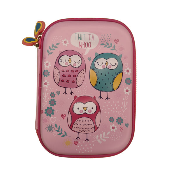 Embossed Pencil Box Owl