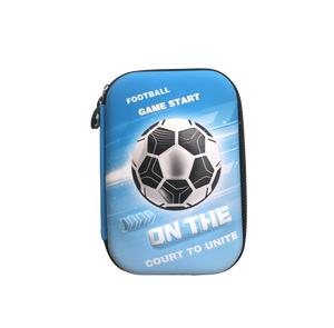 3D Embossed Pencil Box Football (Light Blue)