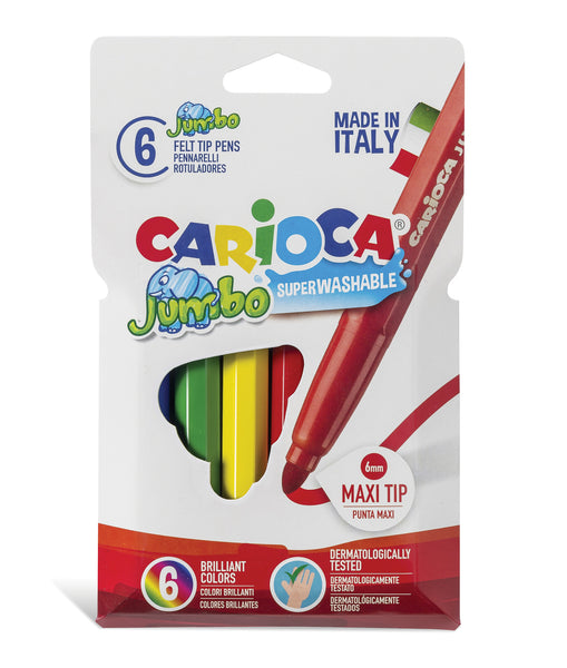 Carioca Baby Super Washable Felt Pen 6 Pcs Marker Set For Children +2 Age  Superior